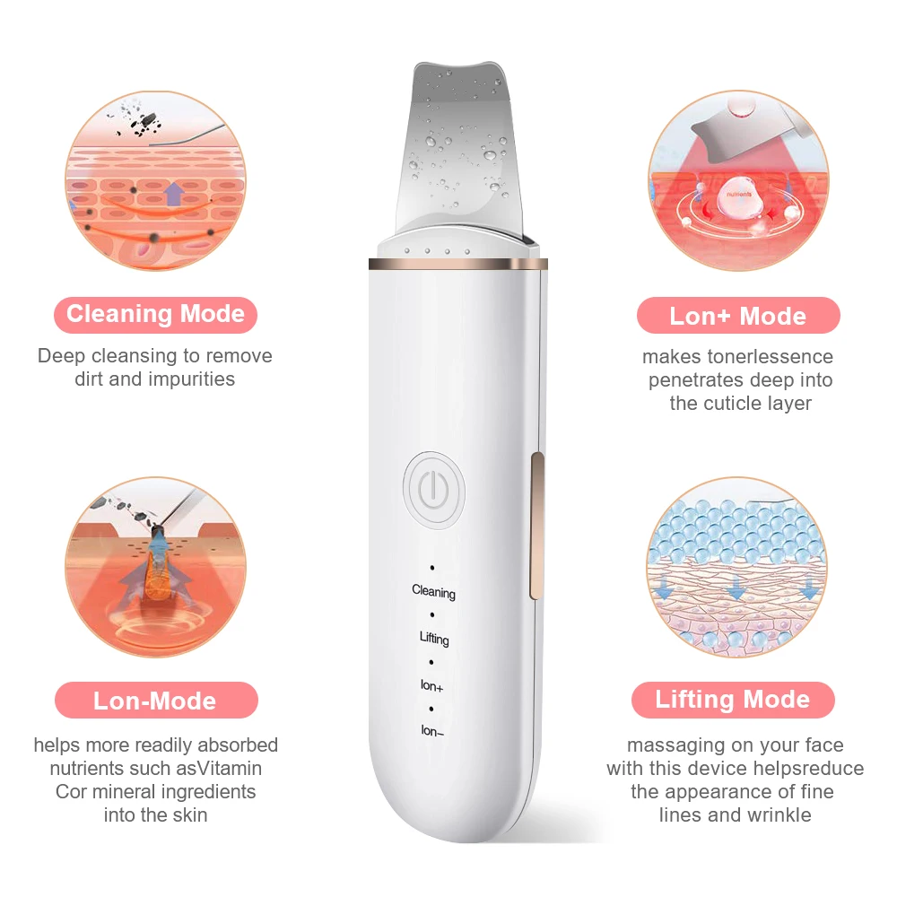 скрабер ультразвуковой уз чистка лица ultrasonic scrubber скраббер ультрозвуковой