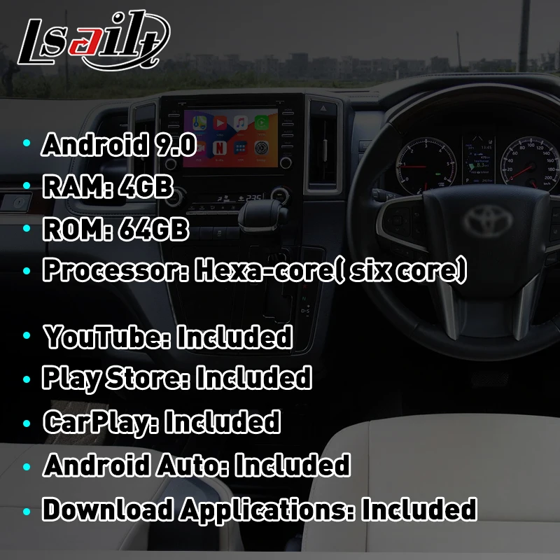 Lsailt 4 Гб Carplay и интерфейс Android для Majesty RAV 2018 20 с YouTube Waze Netflix GPS навигационная коробка