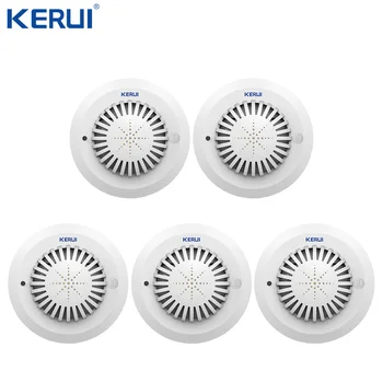 

5pcs KERUI SD03 High Sensitivity Fire Smoke Alarm Fire Security Smoke Detector Voice Prompts For Home Security Alarm System