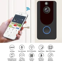 

V7 HD 1080P Smart WiFi Video Doorbell Camera Video Intercom Night Vision IP Doorbell Ring Wireless Home Security Camera