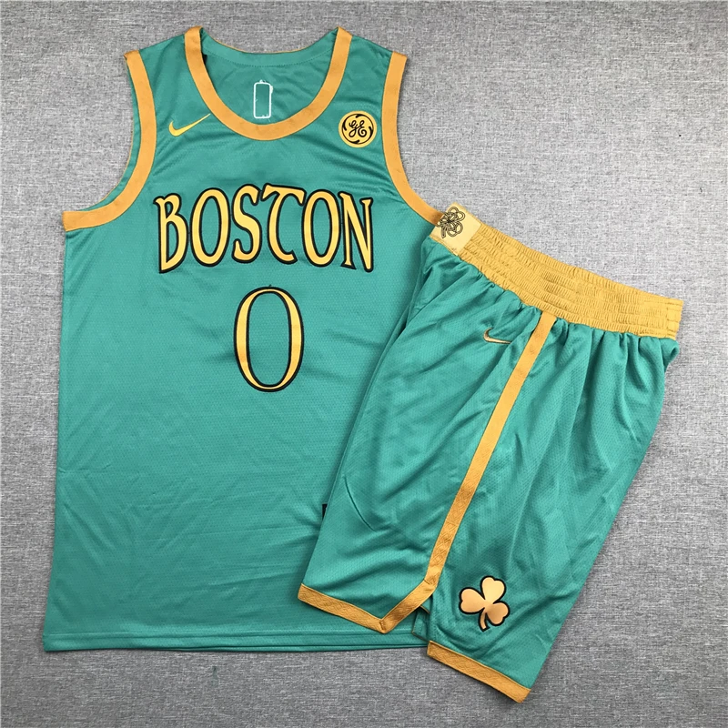 Camiseta de la NBA de Boston Celtics 0 Jayson Tatum 8 Kemba Walker,  camisetas verdes con número amarillo|Camisetas de baloncesto| - AliExpress