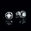 New Classic stainless steel men Ear studs  sunshine boy personality Ear Jewelry Round shape Zircon Earring For male Holiday gift 4