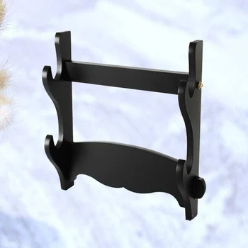 

Single Layer Wall Mounted Detachable Collection Storage Rack Display Shelf Sword Holder Organizer (Black)