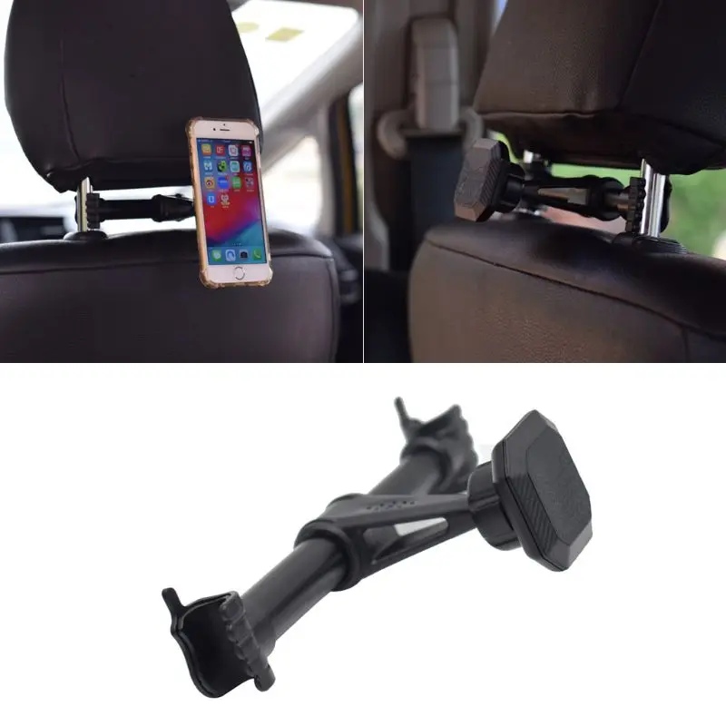 

Universal Alloy Car Back Seat 3-7 inch Smart Phone Holder Car Headrest Magnetic Bracket Mobile Phone Mount Stand