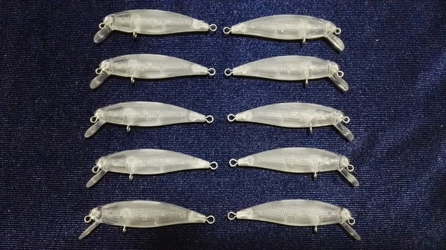 10Pcs Unpainted Fishing Lure Body 5 1/2 Inch 1/2 Oz Minnow Blank