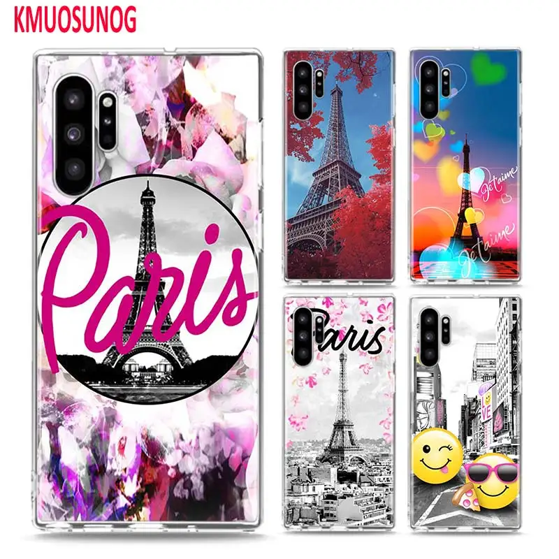 

Soft TPU Cover France Paris the Eiffel Tower for Samsung Galaxy Note 10 10Plus 9 8 S10 S10E S9 S8 Plus S7 S6 Edge Phone Case