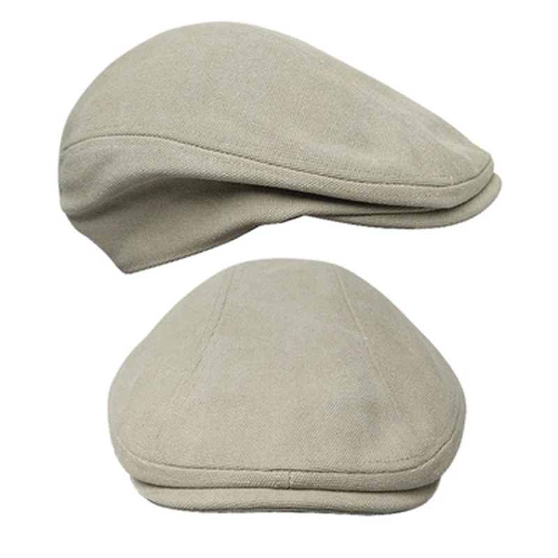 Casquette, четыре сезона, хлопок, синий, Мужская газетная шляпа, мужской берет, для мужчин и женщин, Ретро стиль, Англия, козырек, большая голова, CapBLM215 - Цвет: Бежевый