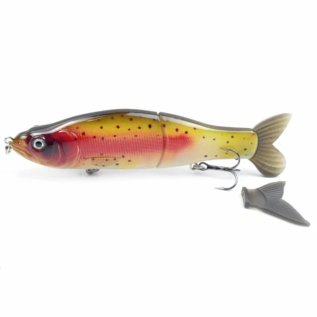 165MM 56G Hard Jointed Glide Bait Fishing Lures Floating 3D Eyes Sharp Hooks Slide Swimbait For Piceus Bass Herring Soft Tail CC19-02