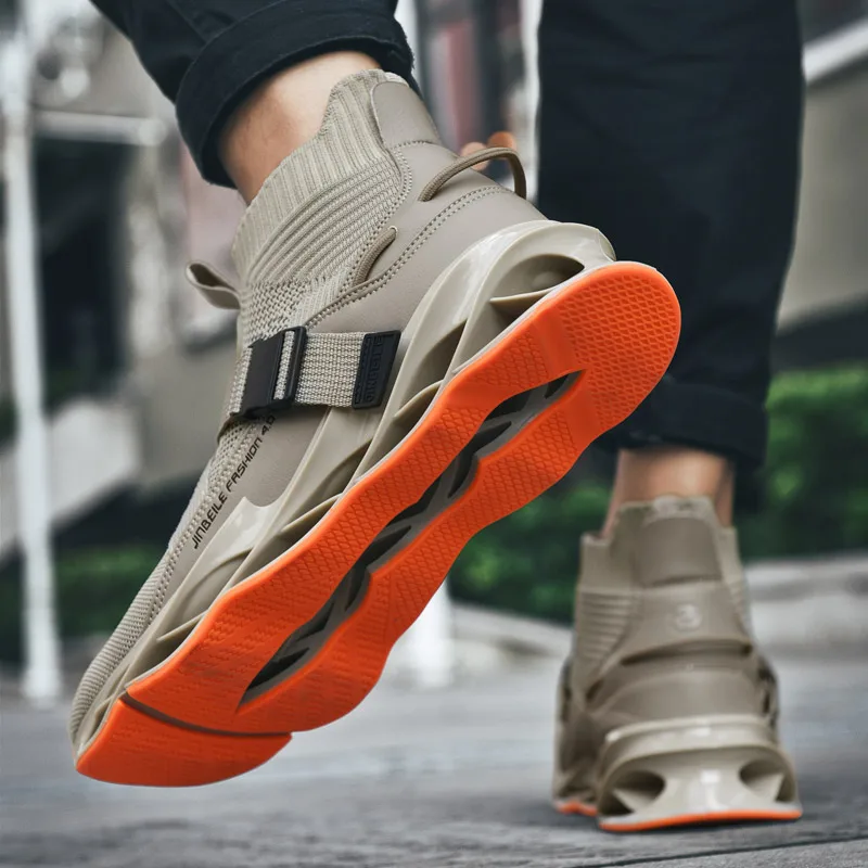 

Men's new blade series socks sports shoes men's cushioning running shoes wear-resistant shoes professional sports black jogging