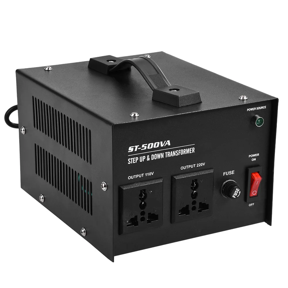 

EU Plug 500W 220V to 110V Step Up & Down Voltage Converter Transformer Voltage Converter