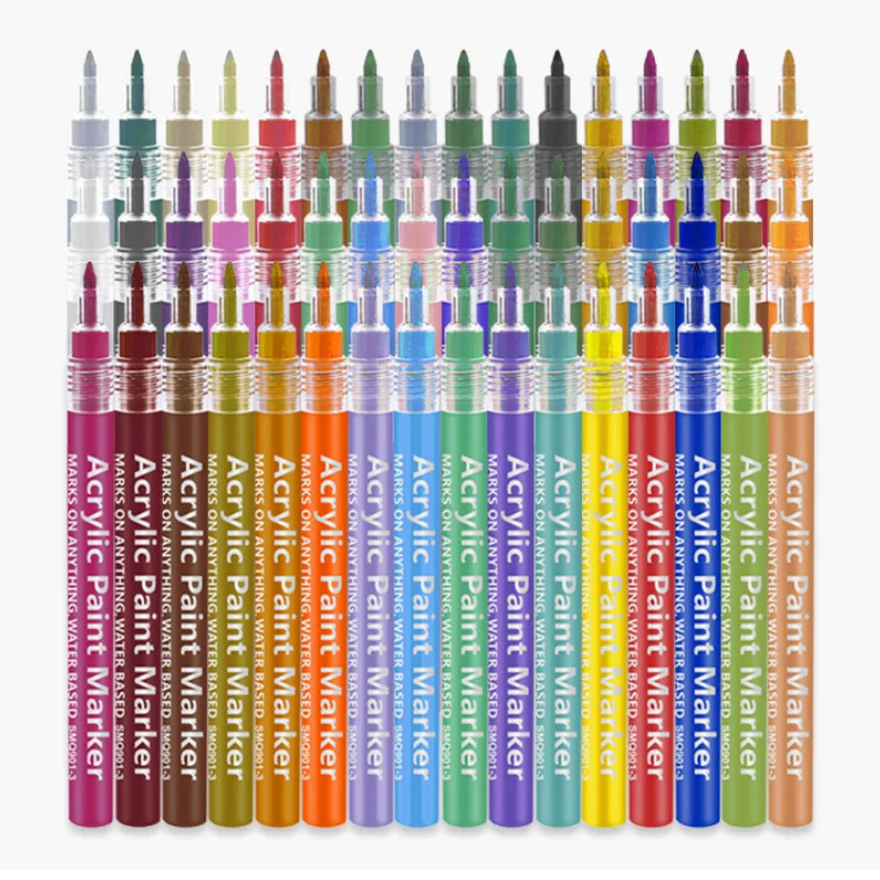

12/48 Color Permanent Acrylic Paint Marker Pens for Fabric Canvas , Art Rock Painting, Card Making, Metal and Ceramics, Glass