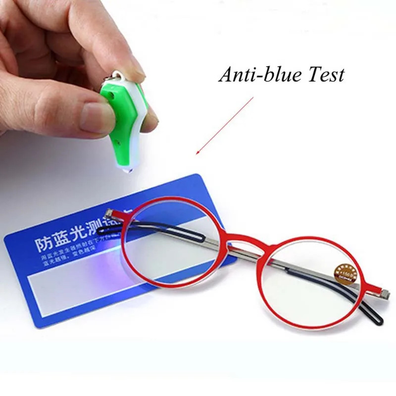 May Flower Anti-blue Ray Reading Glasses Thin Protable Presbyopic Eyeglasses With Case Round Glasses Frame For Men Readers+1.5+2 4