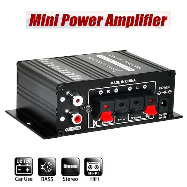 KIMISS Amplificateur stéréo Mini HiFi 2.1 basse stéréo Auto voiture  amplificateur de puissance Audio domestique ampli numérique - Cdiscount TV  Son Photo