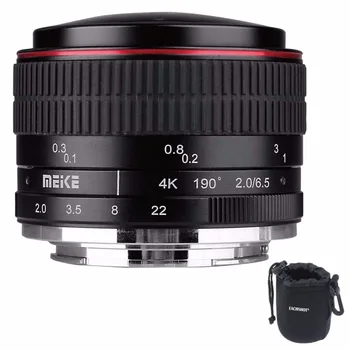 

MEIKE MK-6.5mm F2.0 Fisheye Lens for Sony E-mount Cameras A6000 A6300 A6500 A7 A7R A7S II