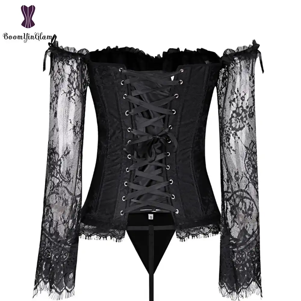 black corset bustier top