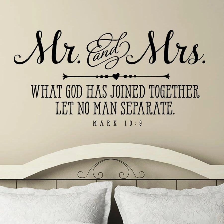 S6 Autocollant Mural En Vinyle S6 Citation Chretienne Verset De La Bible Sur L Amour Du Couple Decoration De La Maison De La Chambre A Coucher S6 Aliexpress