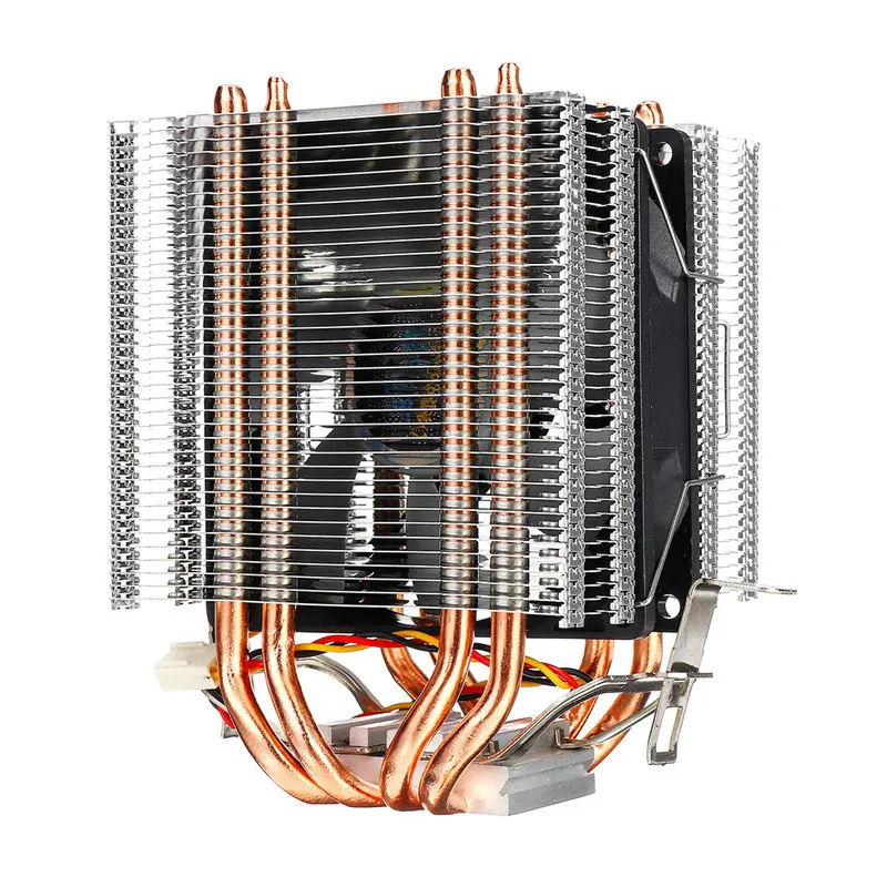 Процессор Кулер 4 прямого контакта с тепловым стержнем heat pipe двойная башня охлаждения вентилятор радиатора для Intel LGA 1150/1151/1155/1156/775/1366 AMD - Цвет лезвия: 1 Fan 4pin