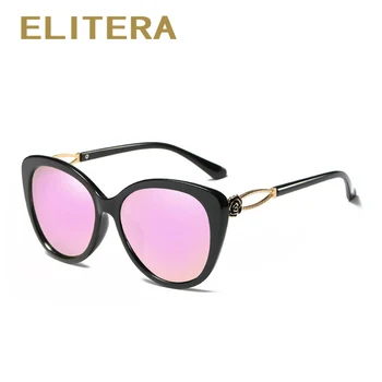 

ELITERA Fashion Women Sun Glasses Butterfly Mirror Flower Carved Frame Lady's Eyewear