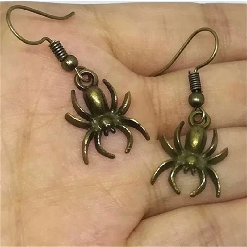 Piccoli Orecchini Pendenti A Forma Di Ragno Orecchini Color Bronzo Orecchini A Forma Di Ragno Orecchini Di Personalità