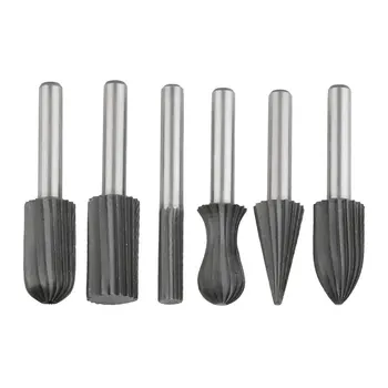 

New 6pcs 6mm Rotary Burr Set HSS Rotary Files For Metal Plastic Wood Grinding for grinding metal, plastic, wood soft metal