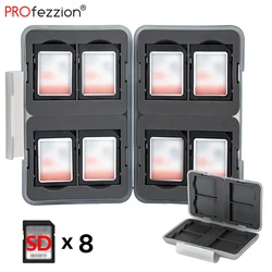 Étui à 8 emplacements pour cartes SD/SDHC/SDXC, boîte de rangement pour cartes mémoire 8 SD, étanche, Anti choc et Anti poussière 