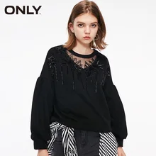 ONLY BF стиль осень зима свободный крой прозрачный вырез Толстовка Толстовки | 11839S566