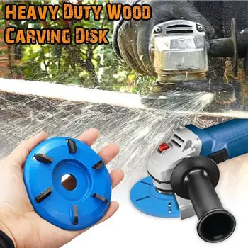 

Power Wood Carving Disc Angle Grinder Woodworking Turbo Round/Plane For 16mm Aperture Angle Grinder Attachment Milling Cutter