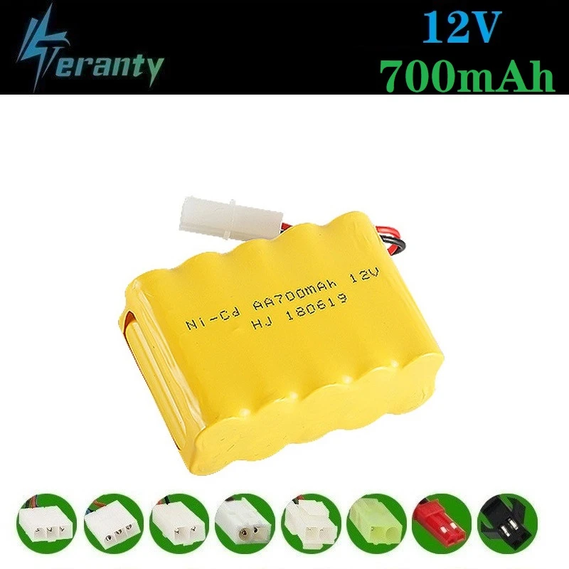 Batería recargable NiCD de 12v y coches de juguete teledirigidos, trenes, Robot, barco, ni cd, AA, 700mah, 12v, modelo recargables| - AliExpress