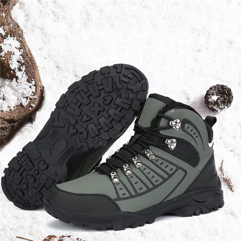 Зимняя мужская обувь; уличные военные ботинки; дышащие зимние ботильоны; безопасная обувь; нескользящие ботинки на меху; мужские ботинки на плоской подошве; botas hombre