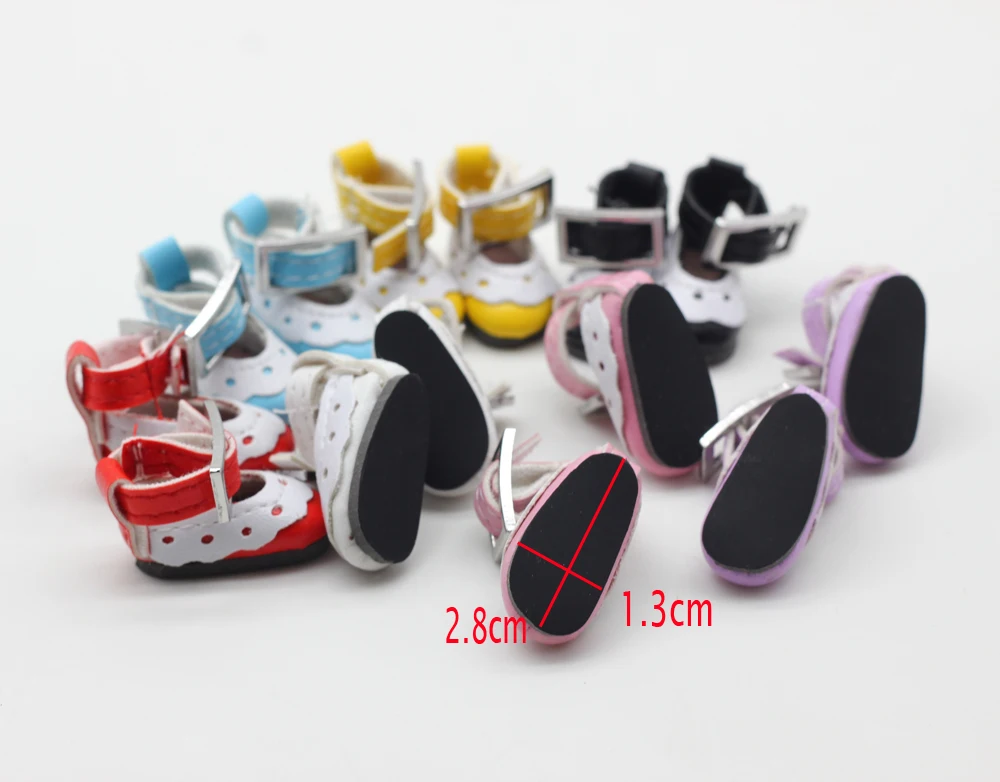 BJD Lace Shoes for Blythes Dolls 1/12 Suitable for OB11 AZ Licca Pullip Doll 2.8*1.3cm