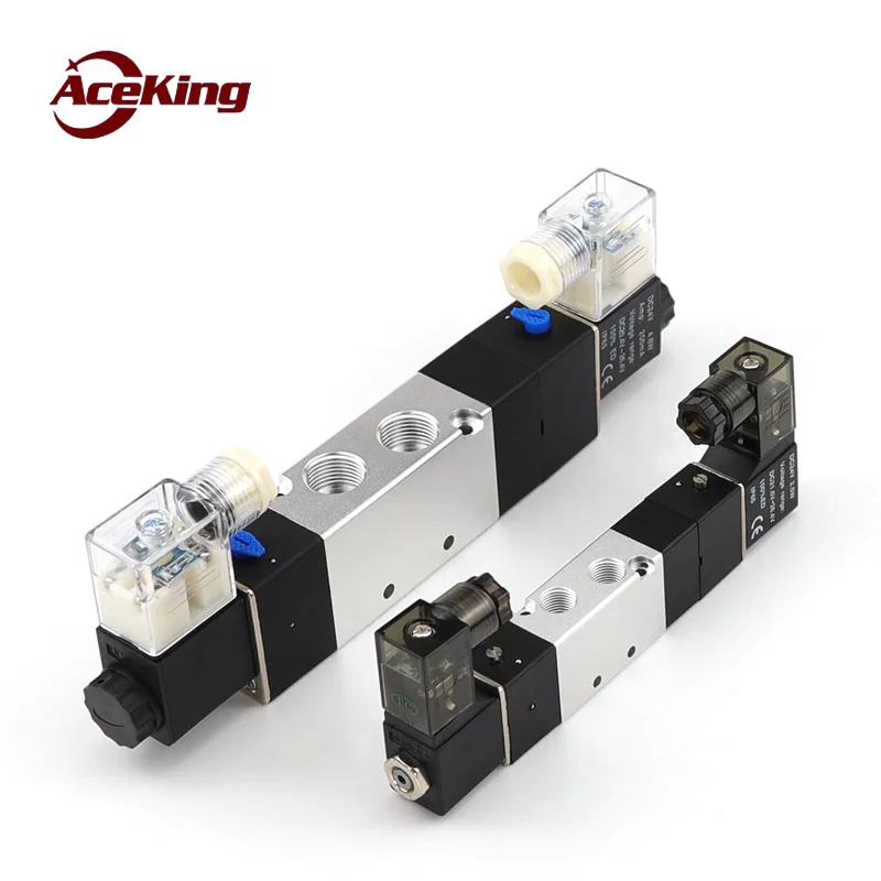 

Three-position five-way solenoid valve 4V130C/4V130P/ 4v130e-a /B06 DC24V AC220V DC12V medium seal pneumatic valve