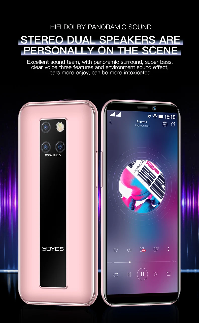 infinix new mobile Ultra-Thin Mini SmartPhone Soyes S10-H RAM 3GB ROM 64GB Android 9.0 Dual Card 4G Student Mobile Phone Face Recognition Google latest infinix phone