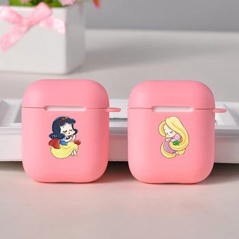 

Lovely Princess Soft Silicone Case For Airpods 1/2 Lanyard Candy Air Pod Wireless Bluetooth Headset Earphone Cover AirPod 2 1