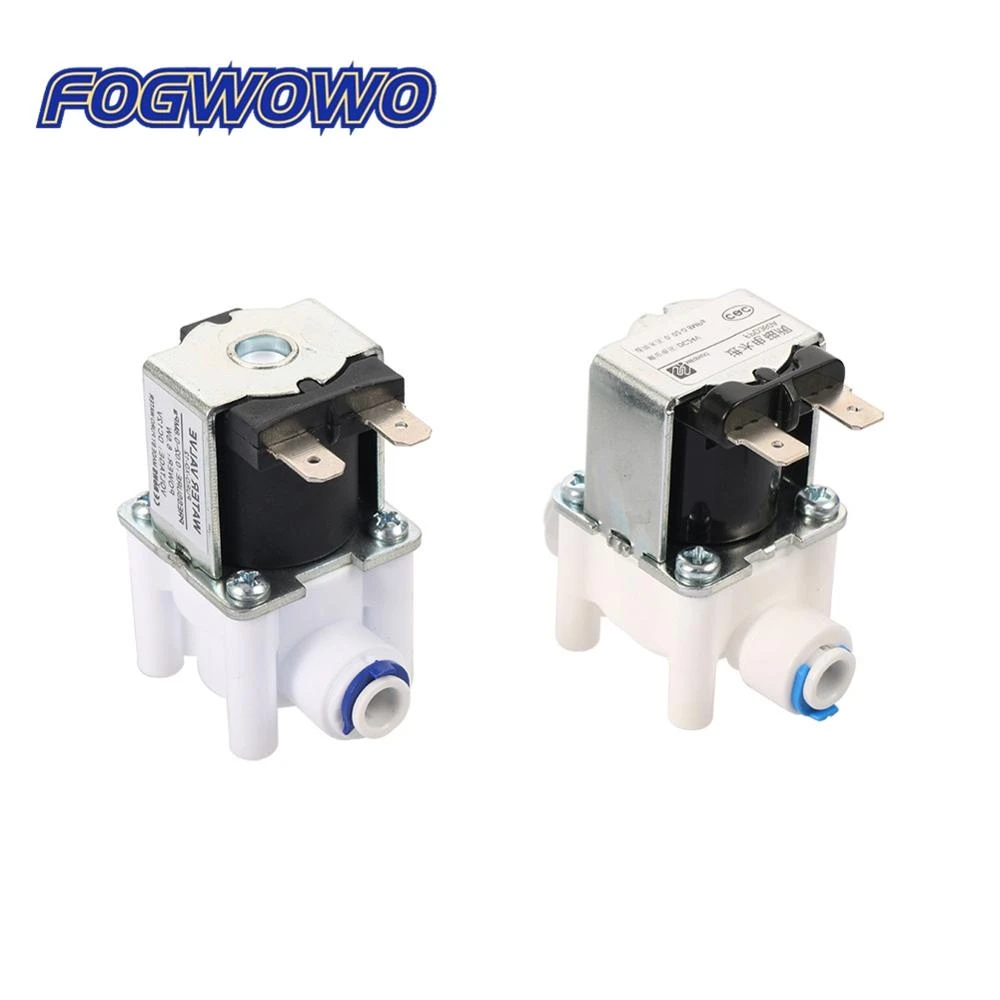 DC12V/24V Water Inlet Flow Switch Water Purifier Valve Normally Closed 1/4" Quick Access Water Electric Solenoid Valve Magnetic