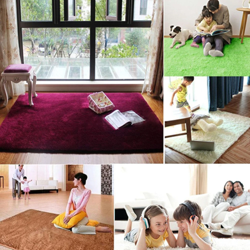 1pc Floor Carpet Mat Soft Anti-Skid Rug Rectangle Area Rug For Home Living Room Bedroom Home Garden