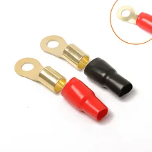 Поперечная граница- автомобильный аудио конверсионный круг Латунный Зажим Блок 0GA набор оптом(одна пара установлена