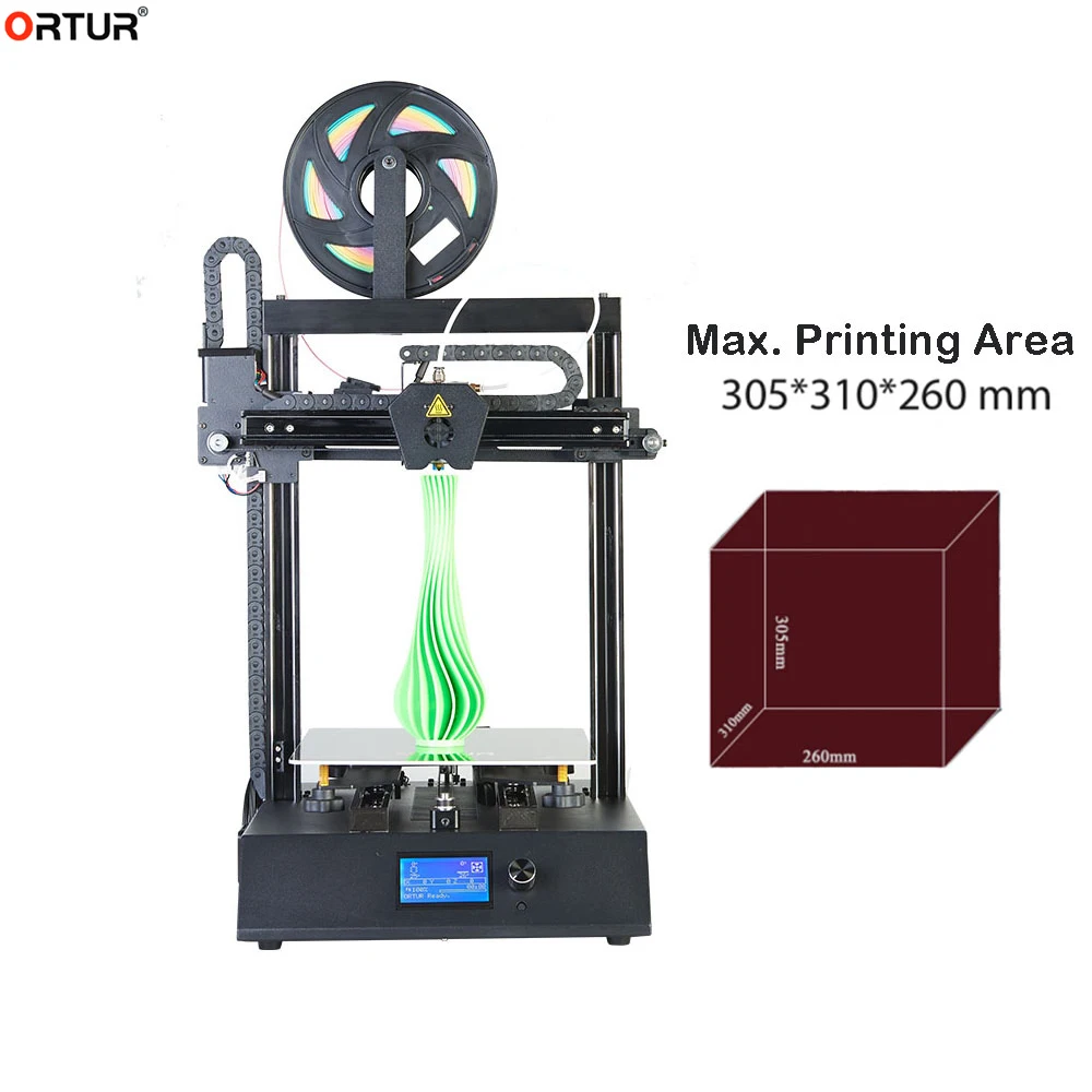 cheap Chinese 3D Printer Manufacturer High Precision Reprap Prusa i3 Desktop Ortur 4 3D Printer Kits Large Printing Size 260*310*305MM