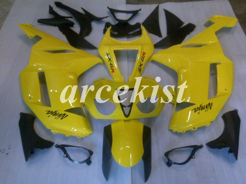ABS Обтекатели комплект подходит для Kawasaki Ninja ZX-6R 2007 2008 636 6R 07 08 обтекатель кузова набор на заказ бесплатно зеленый черный