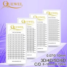 Extensão de cílios pré-montada, volume russo, profissional, c & d, onda, falso, vison, 3d/4d/5d/6d