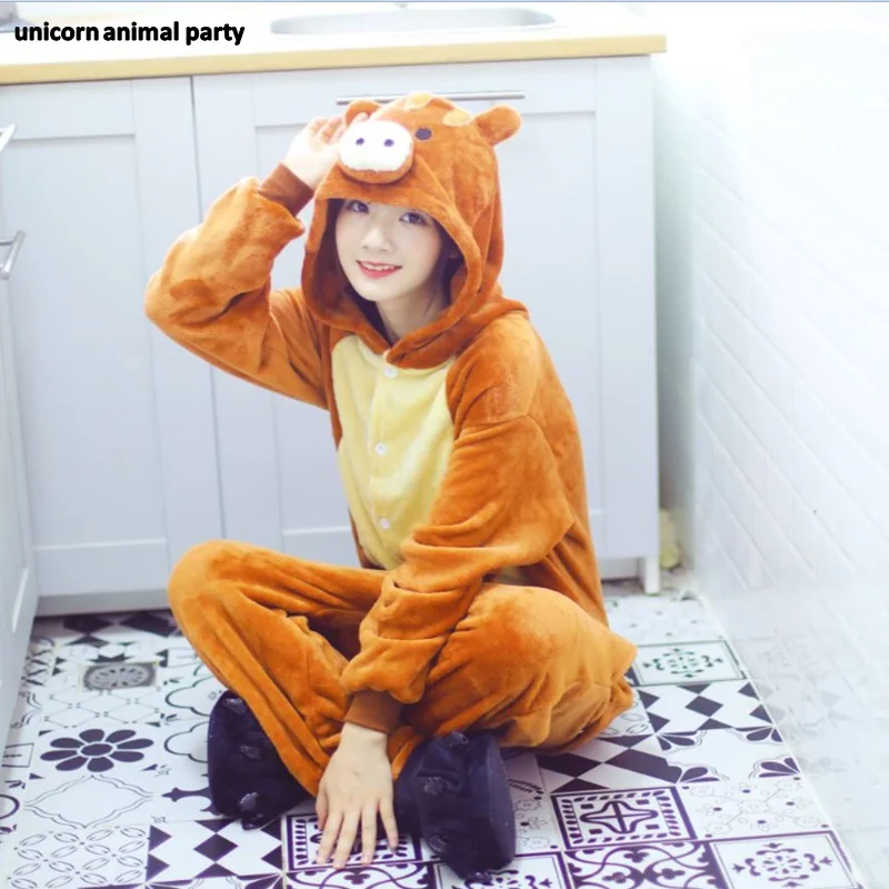 

Kigurumi halloween Christmas men women Cosplay wild boar Onesies Party Pajamas Pyjamas Homewear costumes carnival costume