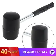 400 г не эластичный черный резиновый молоток плиточный молоток ручной инструмент DIY с круглой головкой и нескользящей ручкой