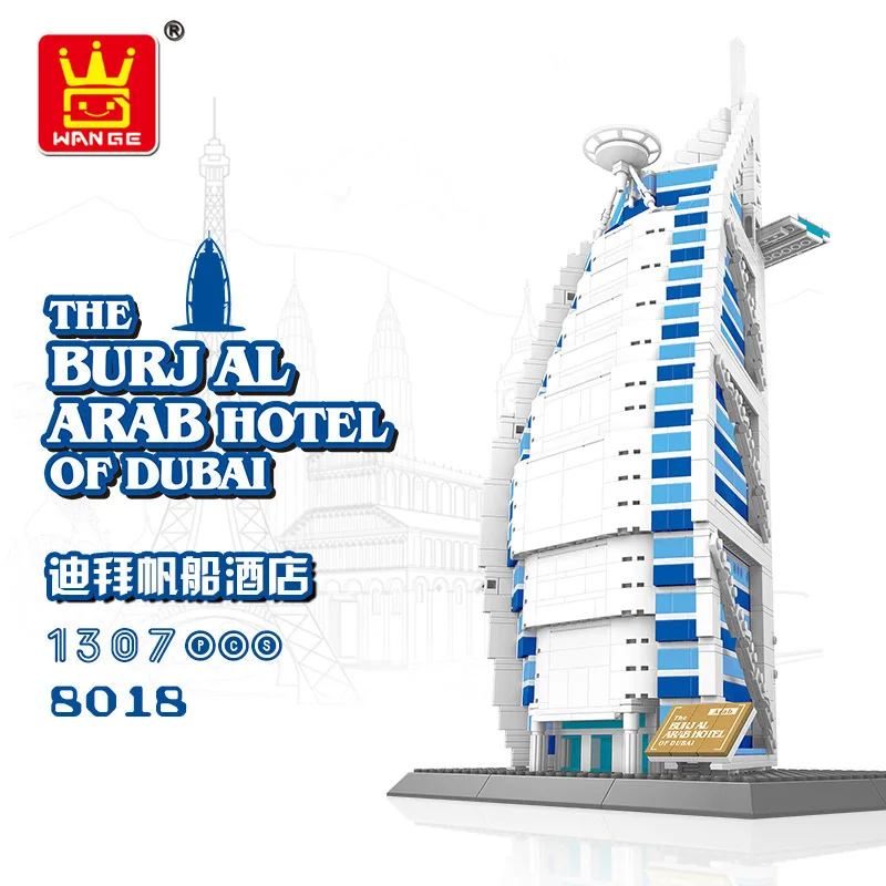 

Wange DIY Children'S Educational Toy Gift Plastic Assembling Building Blocks World Famous Architecture Series