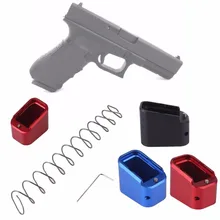 Черный/красный/синий NC обработанные журналы расширение база Pad Glock 19/23+ 4/+ 5 с+ 10% пружины