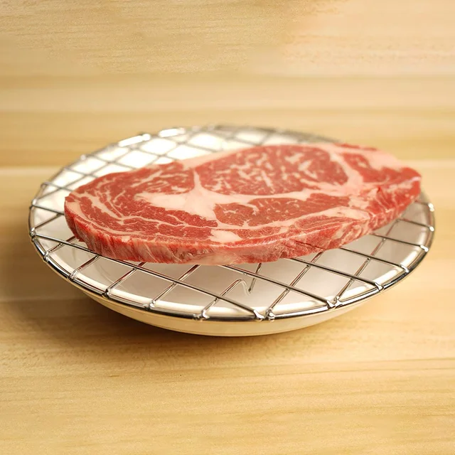 21 Cm -Es Rozsdamentes Acél Többfunkció Kerek Olajcsökkentő Hűtő Gőzölgő Rácsok Grillező Állvány Barbecue Háló Konyha Bbq Tartozékok - Image 3