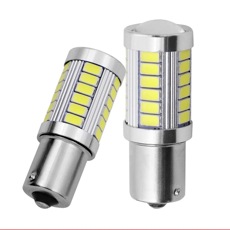 2 шт. стробоскоп мигающий P21W BA15S 1156 вспышка 33 SMD led 5630 авто лампы стоп сигнала лампы дневного света белый красный желтый