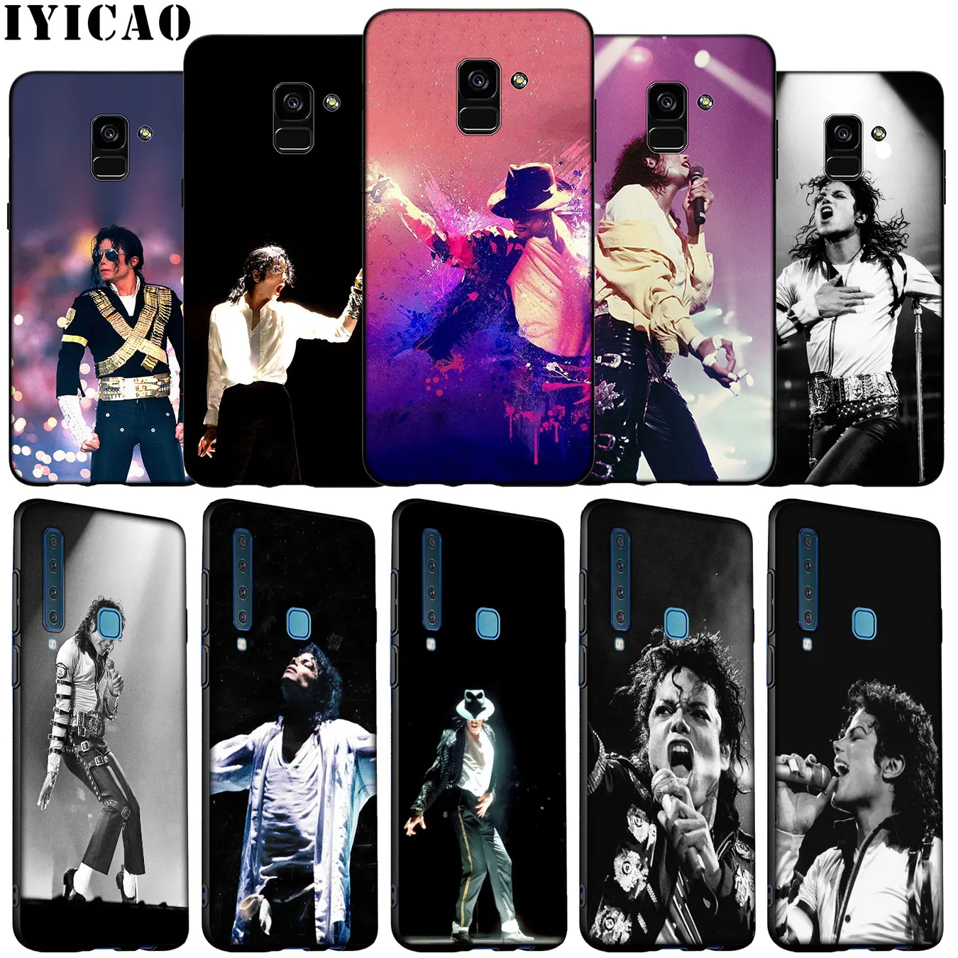 IYICAO Michael jackson singer Soft Silicone Phone Case for Samsung Galaxy A6 A9 A8 A7 2018 A3 A5 Note 9 8 10 Plus 20 Ultra | Мобильные