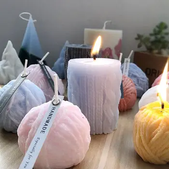 

3D Cylindrical Candle Mold Handmade Wax Soap Making Mould DIY Craft Decorating