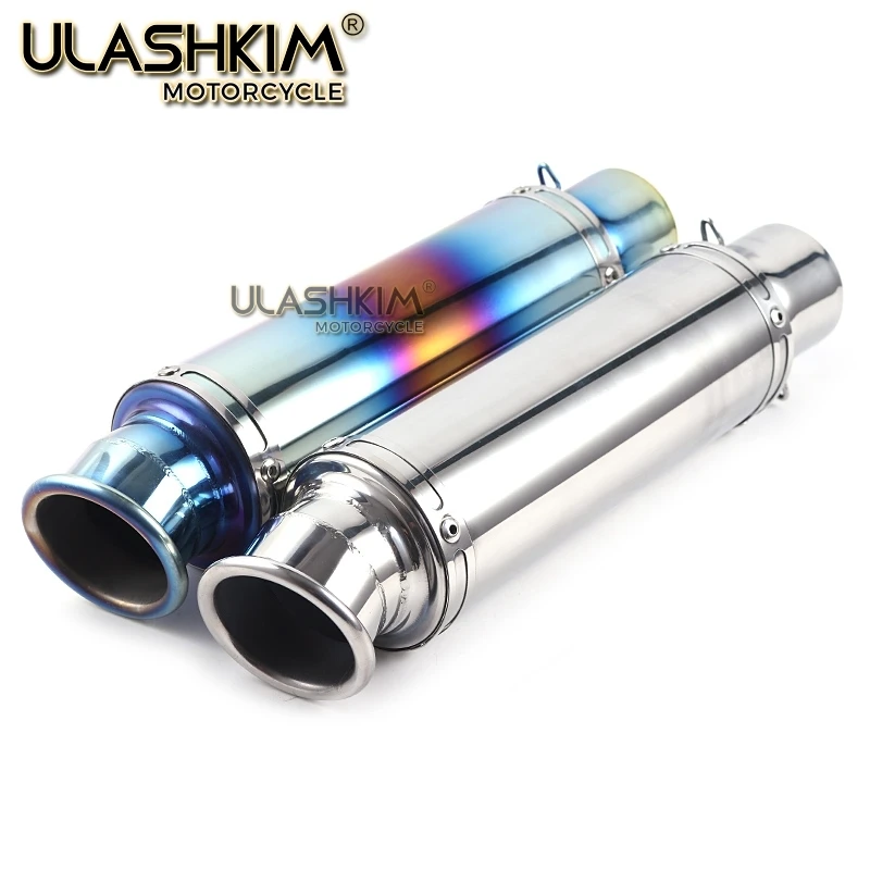 

61mm MOTORCYCLE EXHAUST Universal Modified Scooter Akrapovic yoshimura Muffle pipe CBR CBR125 CBR250 CB400 CB600 YZF FZ400 Z750