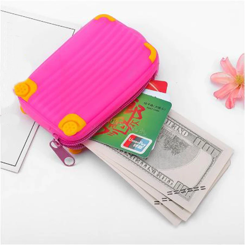 Силиконовый большой вместительный кошелек для монет, Детский чемодан ...