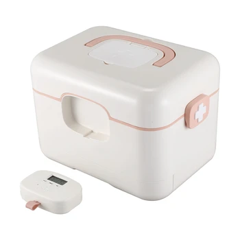 

Household Portable Medicine Storage Box Comes with Alarm Clock to Remind Smart Portable Medicine Box Seal Dustproof Storage Fini